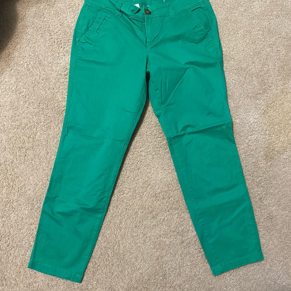 Womens Green Pants khakis chinos
